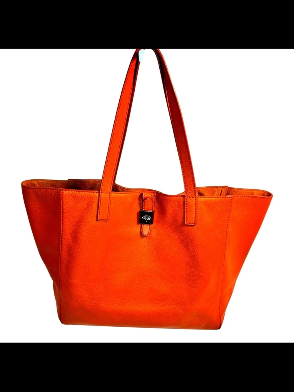 Mulberry Orange Leather Tote
